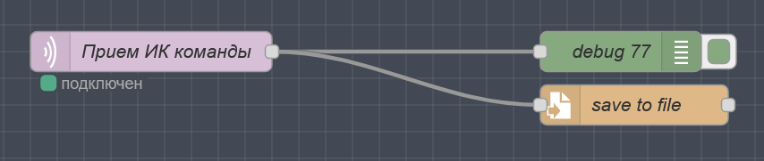 NodeRED flow TASMOTA IR